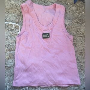 Daily drills logo ribbed tank